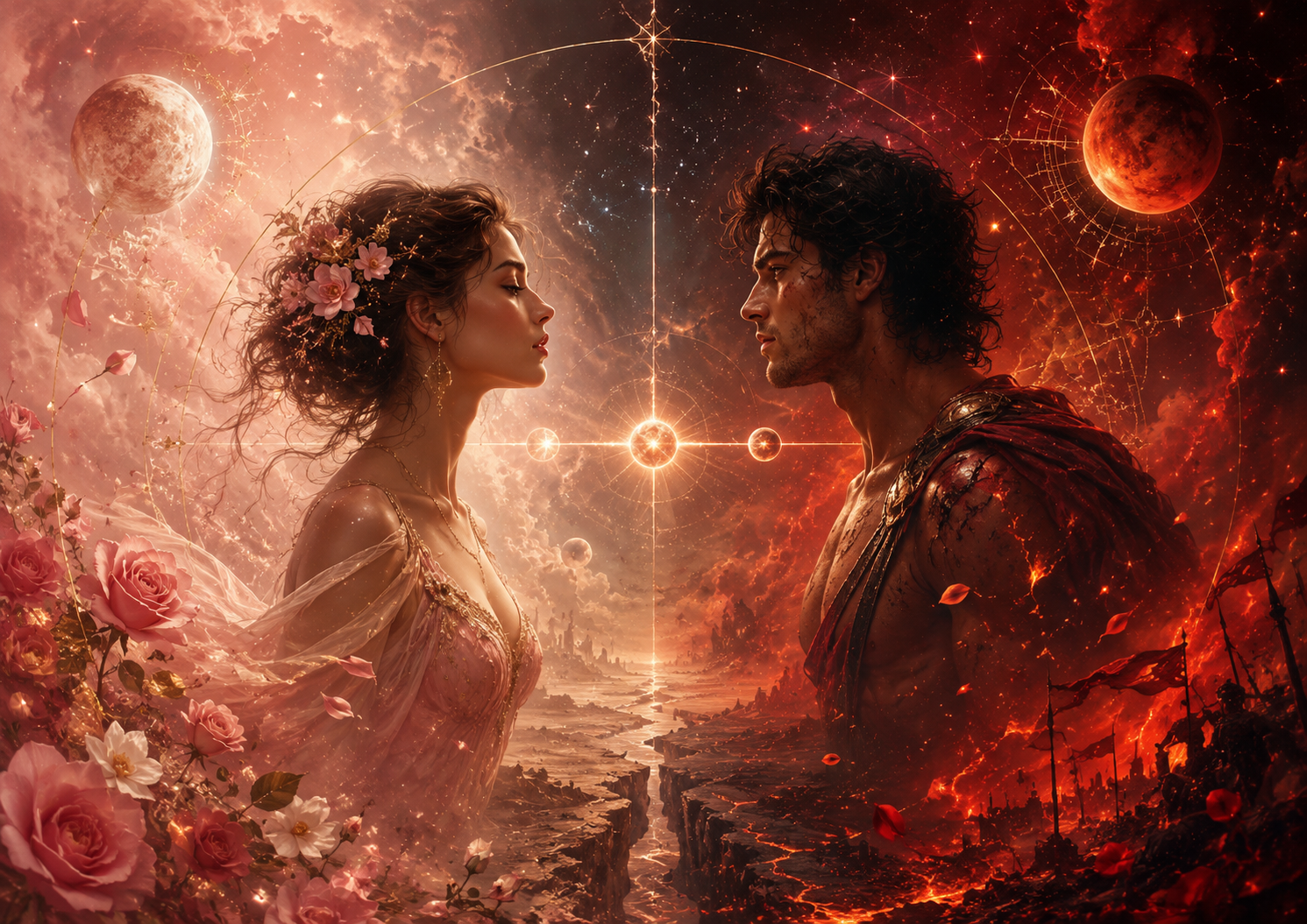 Venus Opposite Mars Synastry: Love or Battlefield?